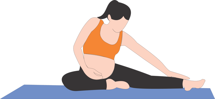The women  pregnant play yoga PNG