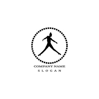 Dance logo vector symbol design. Vector illustration