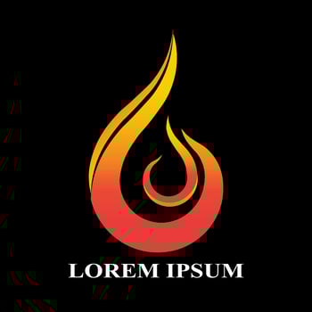 Fire logo or icon design. Vector illustration