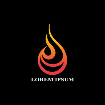 Fire logo or icon design. Vector illustration