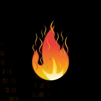 Fire logo or icon design. Vector illustration