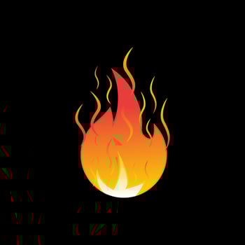 Fire logo or icon design. Vector illustration