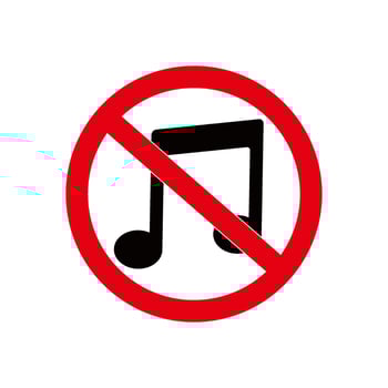 No Music note vector icon