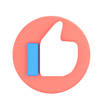 3D Icon like badge E Commerce png