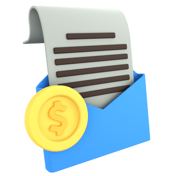 3D Icon mail payment E Commerce png