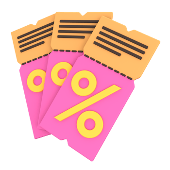 3D Icon E Commerce discount voucher png