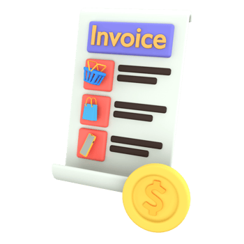 3D Icon invoice product E Commerce png