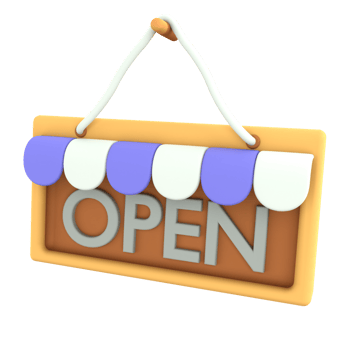 3D Icon open board E Commerce png