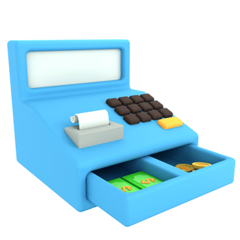 3D Icon E Commerce Cashier Machine png