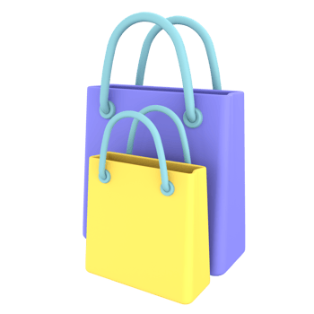 3D Icon shopping bag E Commerce png