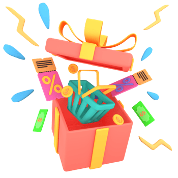 3D Icon E Commerce discount surprise box png