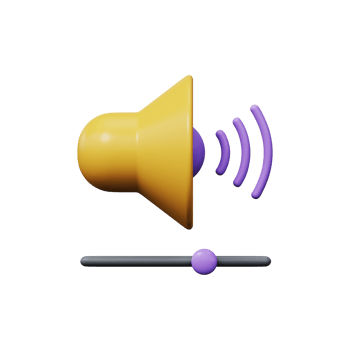 3d sound icon. Concept of sound, listening to music and talking png