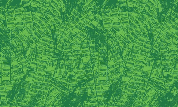 green abstract grunge pattern background design vector