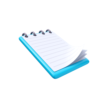 3d spiral notepad icon png