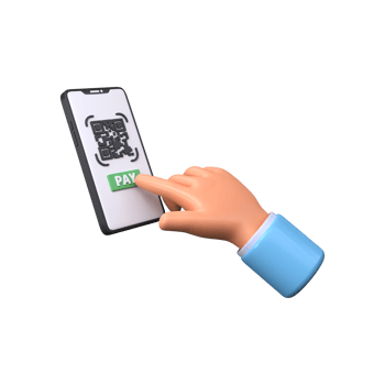 3d smartphone with qr code for online payments and money transactions. png