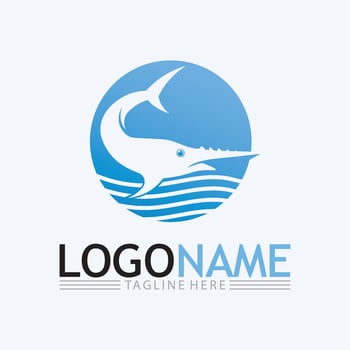 Fish logo template vector