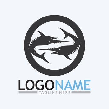 Fish logo template vector