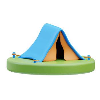 Tent Travel 3D Illustration png