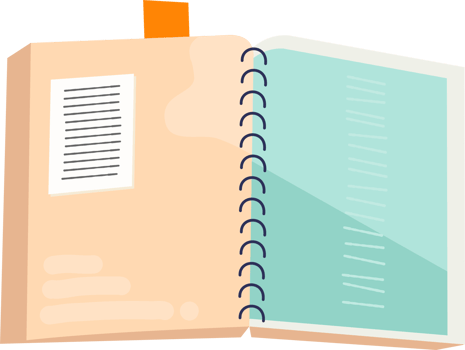 Notebook. flat style cartoon illustration. png