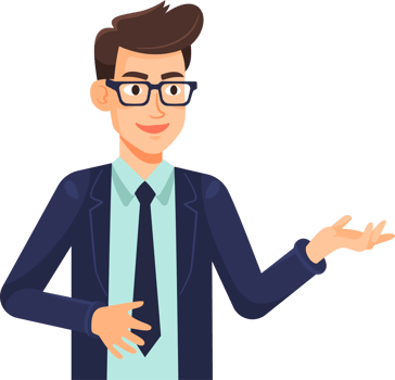 Businessman. flat style cartoon illustration. png