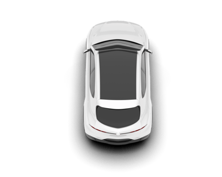 White SUV on transparent background. 3d rendering - illustration png