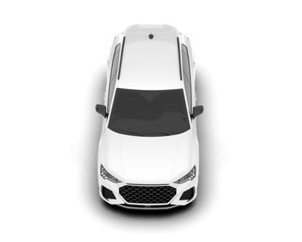 White SUV on transparent background. 3d rendering - illustration png