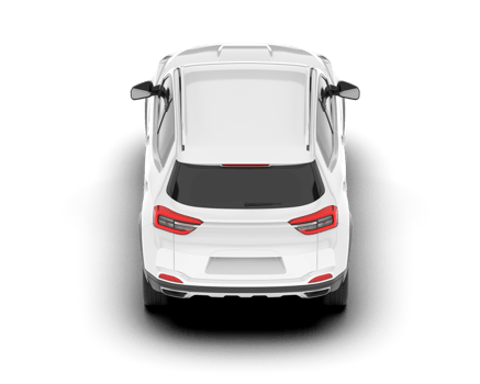 White SUV on transparent background. 3d rendering - illustration png