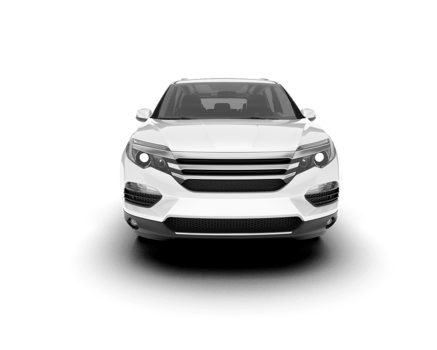 White SUV on transparent background. 3d rendering - illustration png