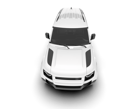 White SUV on transparent background. 3d rendering - illustration png