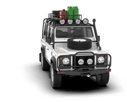 White SUV on transparent background. 3d rendering - illustration png