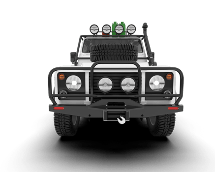 White SUV on transparent background. 3d rendering - illustration png