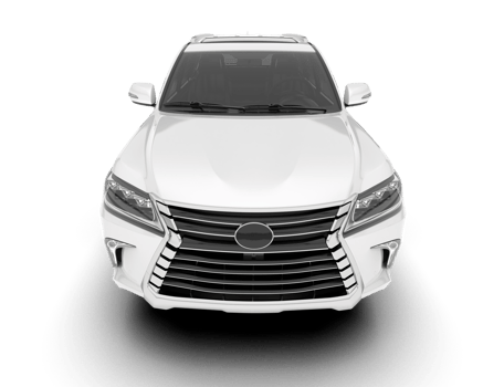 White SUV on transparent background. 3d rendering - illustration png