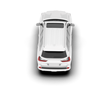 White SUV on transparent background. 3d rendering - illustration png