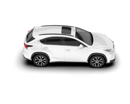 White SUV on transparent background. 3d rendering - illustration png