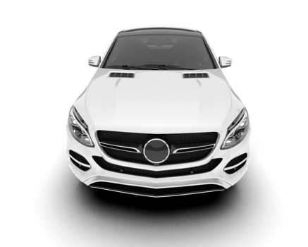 White SUV on transparent background. 3d rendering - illustration png