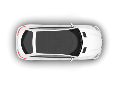 White SUV on transparent background. 3d rendering - illustration png