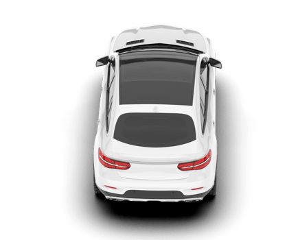 White SUV on transparent background. 3d rendering - illustration png