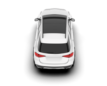 White SUV on transparent background. 3d rendering - illustration png