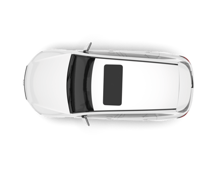 White SUV on transparent background. 3d rendering - illustration png