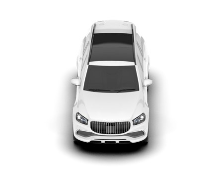 White SUV on transparent background. 3d rendering - illustration png