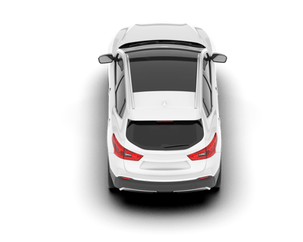 White SUV on transparent background. 3d rendering - illustration png