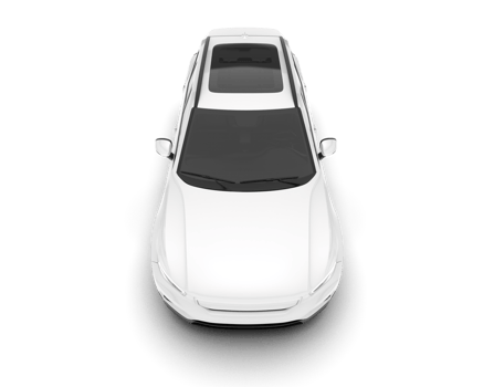 White SUV on transparent background. 3d rendering - illustration png
