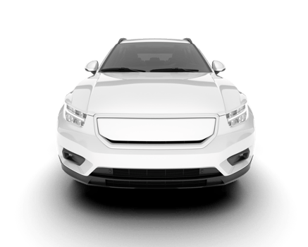 White SUV on transparent background. 3d rendering - illustration png