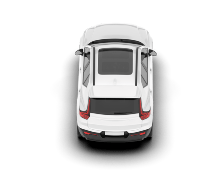 White SUV on transparent background. 3d rendering - illustration png