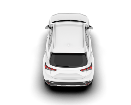 White SUV on transparent background. 3d rendering - illustration png