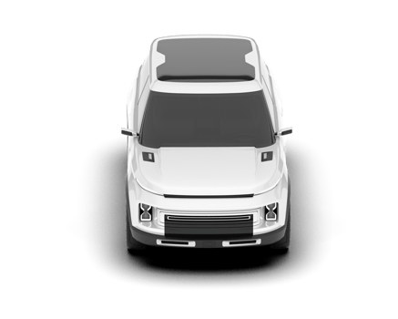White SUV on transparent background. 3d rendering - illustration png