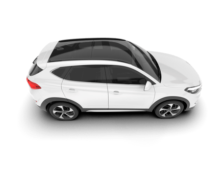 White SUV on transparent background. 3d rendering - illustration png