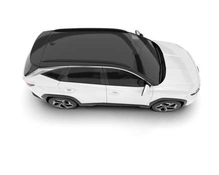 White SUV on transparent background. 3d rendering - illustration png