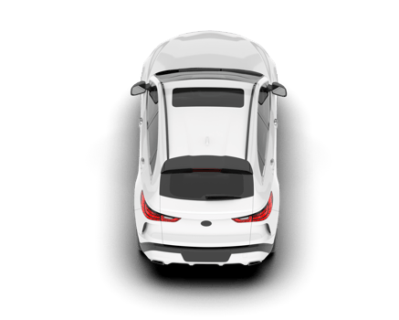 White SUV on transparent background. 3d rendering - illustration png