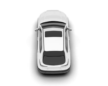 White SUV on transparent background. 3d rendering - illustration png